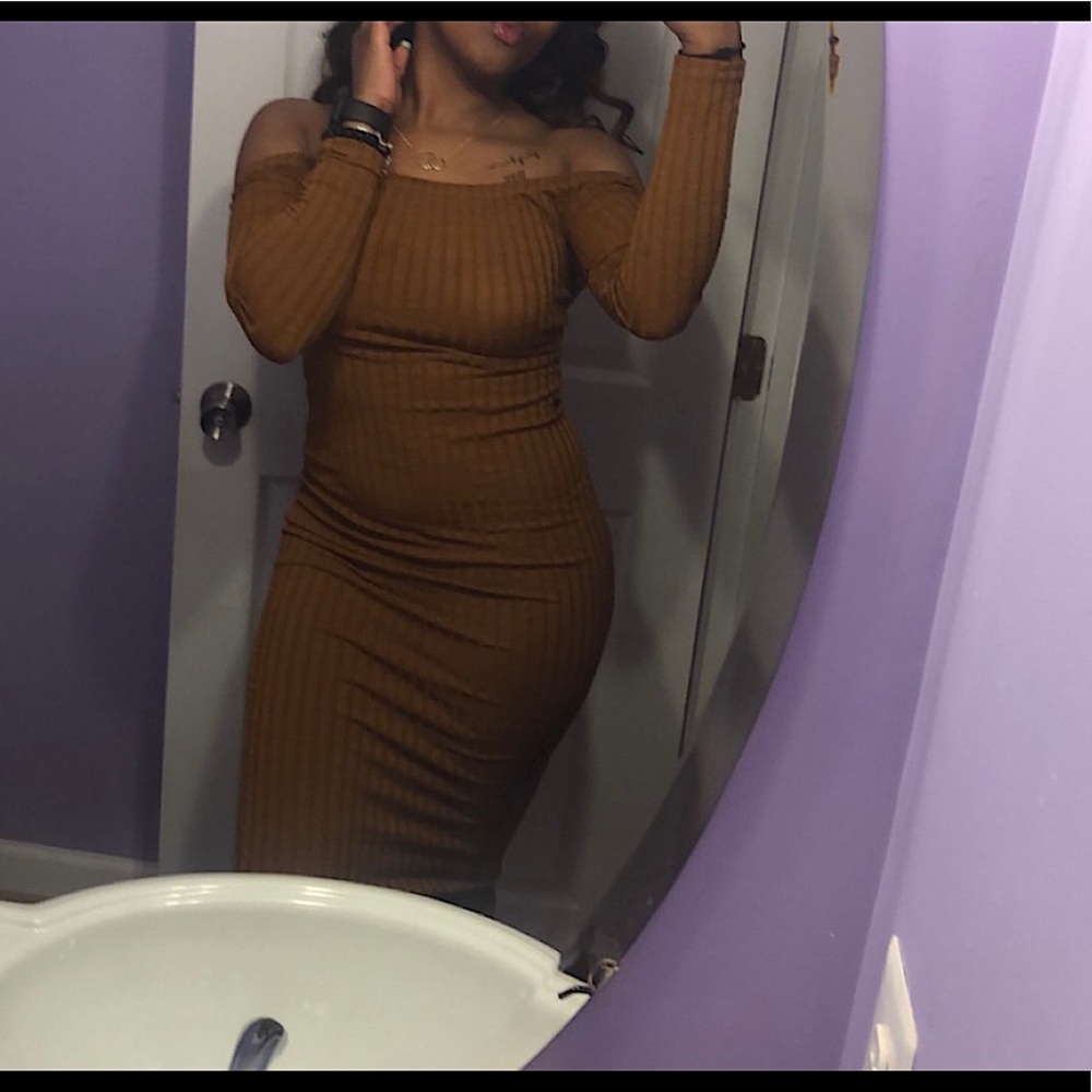 Off Shoulder Midi Dress